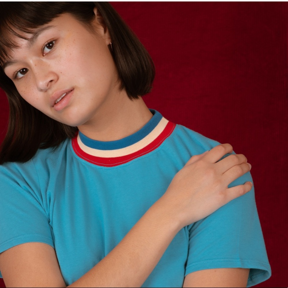 Big Bud Press knitted mock neck tee XXS (XS/S/M)